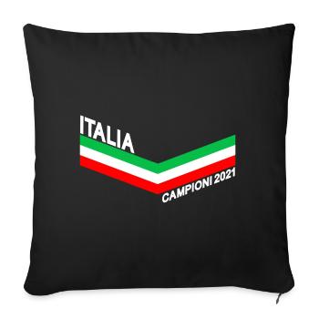 ITALY ITALIAN FLAG FOOTBALL 2021 AZZURRI - Sofa pillowcase 17,3'' x 17,3'' (45 x 45 cm) - black - Front