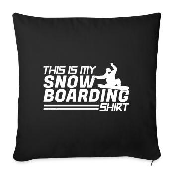 Snowboarding Snowboarder Snowboarden Snowboard - Sofa pillowcase 17,3'' x 17,3'' (45 x 45 cm) - black - Front