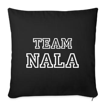 TEAM NALA Nom du chien TeamTricot - Housse de coussin décorative 45 x 45 cm - noir - Devant