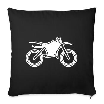 Motocross Bikes Motorcycle Offroad Symbol Logo icon - Sofa pillowcase 17,3'' x 17,3'' (45 x 45 cm) - black - Front