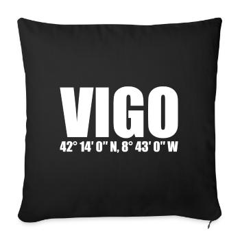 Coordonnées de Vigo - Housse de coussin décorative 45 x 45 cm - noir - Devant