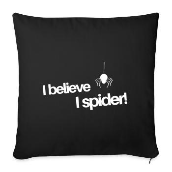 Je crois que je spider - Housse de coussin décorative 45 x 45 cm - noir - Devant