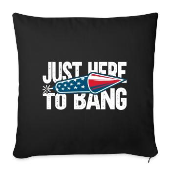 Juste ici pour frapper - Housse de coussin décorative 45 x 45 cm - noir - Devant