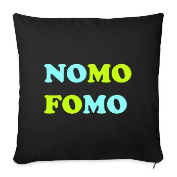 FOMO Peur de manquer quelque chose - Housse de coussin décorative 45 x 45 cm - noir - Devant