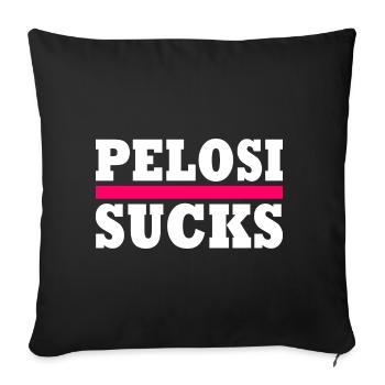 Nancy pelosi sucks - Sofa pillowcase 17,3'' x 17,3'' (45 x 45 cm) - black - Front