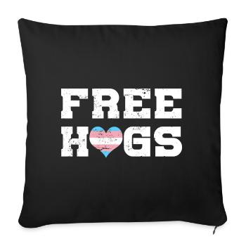 LGBT Rainbow Gay Pride Homo Lesbian Gay - Sofa pillowcase 17,3'' x 17,3'' (45 x 45 cm) - black - Front