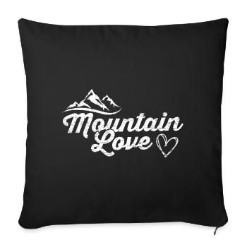 Love The Mountains Hiking Nature Outdoor Camping - Sofa pillowcase 17,3'' x 17,3'' (45 x 45 cm) - black - Front