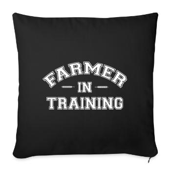 Funny Farming Farmer In Training - Sofa pillowcase 17,3'' x 17,3'' (45 x 45 cm) - black - Front