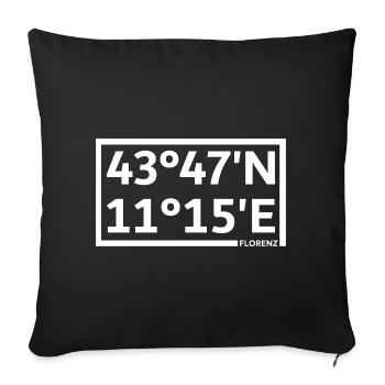 Florence Coordinates - Sofa pillowcase 17,3'' x 17,3'' (45 x 45 cm) - black - Front