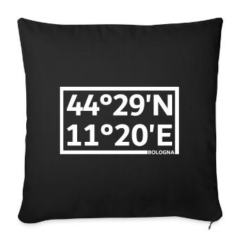 Bologna Coordinates - Sofa pillowcase 17,3'' x 17,3'' (45 x 45 cm) - black - Front