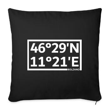 Coordonnées de Bolzano - Housse de coussin décorative 45 x 45 cm - noir - Devant