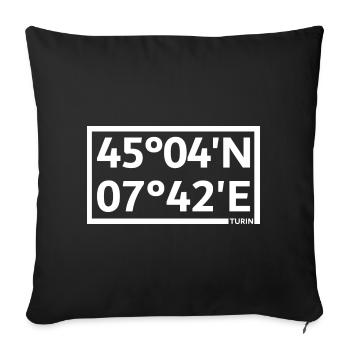 Turin Coordinates - Sofa pillowcase 17,3'' x 17,3'' (45 x 45 cm) - black - Front