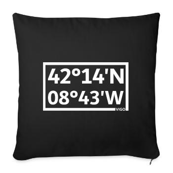 Coordonnées de Vigo - Housse de coussin décorative 45 x 45 cm - noir - Devant