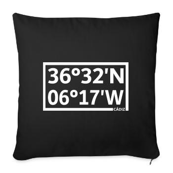 Cádiz Coordinates - Sofa pillowcase 17,3'' x 17,3'' (45 x 45 cm) - black - Front