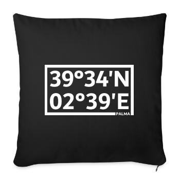 Palma Coordinates - Sofa pillowcase 17,3'' x 17,3'' (45 x 45 cm) - black - Front