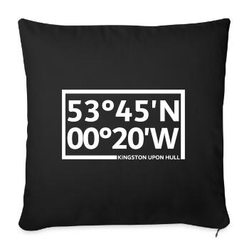 Coordonnées de Kingston upon Hull - Housse de coussin décorative 45 x 45 cm - noir - Devant