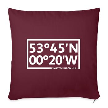 Coordonnées de Kingston upon Hull - Housse de coussin décorative 45 x 45 cm - bordeaux - Devant
