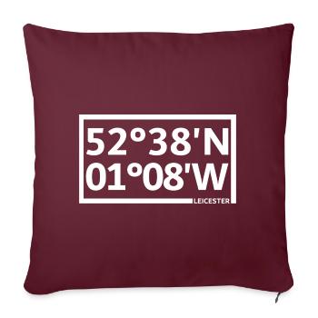 Leicester coordinates - Sofa pillowcase 17,3'' x 17,3'' (45 x 45 cm) - burgundy - Front
