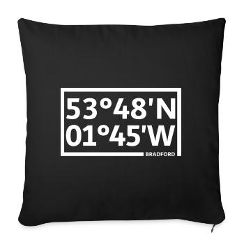 Bradford Coordinates - Sofa pillowcase 17,3'' x 17,3'' (45 x 45 cm) - black - Front