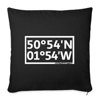 Southampton Coordinates - Sofa pillowcase 17,3'' x 17,3'' (45 x 45 cm) - black - Front