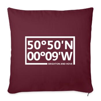 Coordonnées de Brighton et Hove - Housse de coussin décorative 45 x 45 cm - bordeaux - Devant
