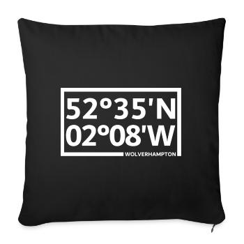 Wolverhampton Coordinates - Sofa pillowcase 17,3'' x 17,3'' (45 x 45 cm) - black - Front