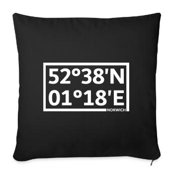 Norwich Coordinates - Sofa pillowcase 17,3'' x 17,3'' (45 x 45 cm) - black - Front
