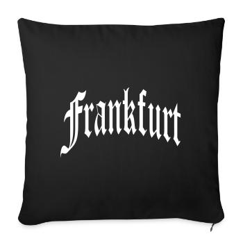 Frankfurt - Sofa pillowcase 17,3'' x 17,3'' (45 x 45 cm) - black - Front