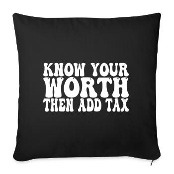 La gentillesse compte L’amour de soi Citation inspirante - Housse de coussin décorative 45 x 45 cm - noir - Devant