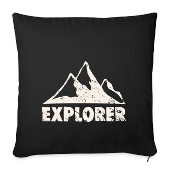 EXPLORER - Sofakissenbezug 45 x 45 cm - Schwarz - Vorne