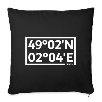 Cergy coordinates - Sofa pillowcase 17,3'' x 17,3'' (45 x 45 cm) - black - Front