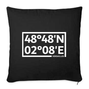 Coordonnées de Versailles - Housse de coussin décorative 45 x 45 cm - noir - Devant