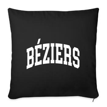 Béziers - Sofa pillowcase 17,3'' x 17,3'' (45 x 45 cm) - black - Front