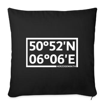 Herzogenrath coordinates - Sofa pillowcase 17,3'' x 17,3'' (45 x 45 cm) - black - Front