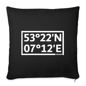 Coordonnées d’Emden - Housse de coussin décorative 45 x 45 cm - noir - Devant