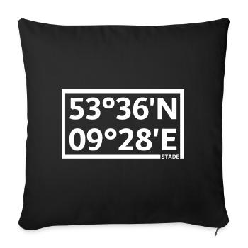 Coordonnées du stade - Housse de coussin décorative 45 x 45 cm - noir - Devant