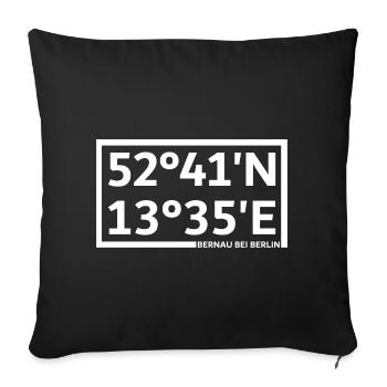 Coordonnées de Bernau bei Berlin - Housse de coussin décorative 45 x 45 cm - noir - Devant