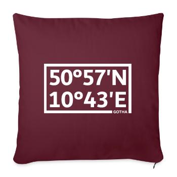 Coordonnées de Gotha - Housse de coussin décorative 45 x 45 cm - bordeaux - Devant
