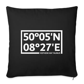 Coordonnées de Hofheim am Taunus - Housse de coussin décorative 45 x 45 cm - noir - Devant