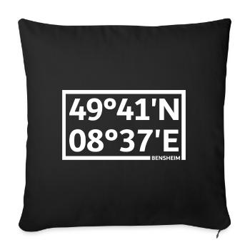 Coordonnées de Bensheim - Housse de coussin décorative 45 x 45 cm - noir - Devant