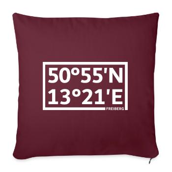 Coordonnées de Freiberg - Housse de coussin décorative 45 x 45 cm - bordeaux - Devant