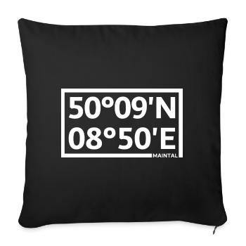 Maintal coordinates - Sofa pillowcase 17,3'' x 17,3'' (45 x 45 cm) - black - Front