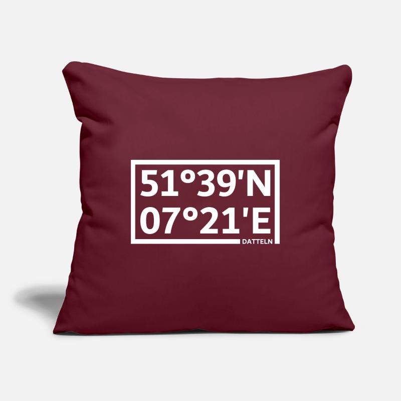 Dates coordinates Sofa pillowcase 17,3'' x 17,3'' (45 x 45 cm)