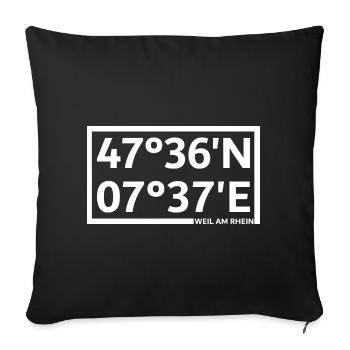 Coordonnées de Weil am Rhein - Housse de coussin décorative 45 x 45 cm - noir - Devant
