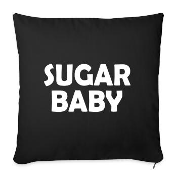 Sugar baby - Sofa pillowcase 17,3'' x 17,3'' (45 x 45 cm) - black - Front