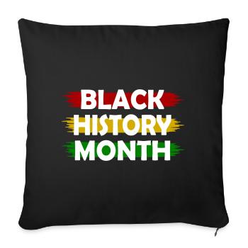 Black history month - Sofa pillowcase 17,3'' x 17,3'' (45 x 45 cm) - black - Front