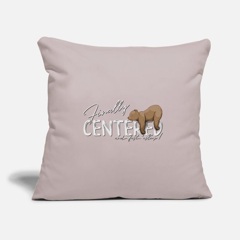 Finally Centered Fallen asleep Zen Bear Yoga Fun Sofa pillowcase 17,3'' x 17,3'' (45 x 45 cm)