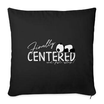Enfin Centré Nap Zen Yoga Panda - Housse de coussin décorative 45 x 45 cm - noir - Devant