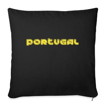 PORTUGAL - Housse de coussin décorative 45 x 45 cm - noir - Devant