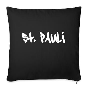 Sankt Pauli Hamburg St. Pauli - Sofa pillowcase 17,3'' x 17,3'' (45 x 45 cm) - black - Front